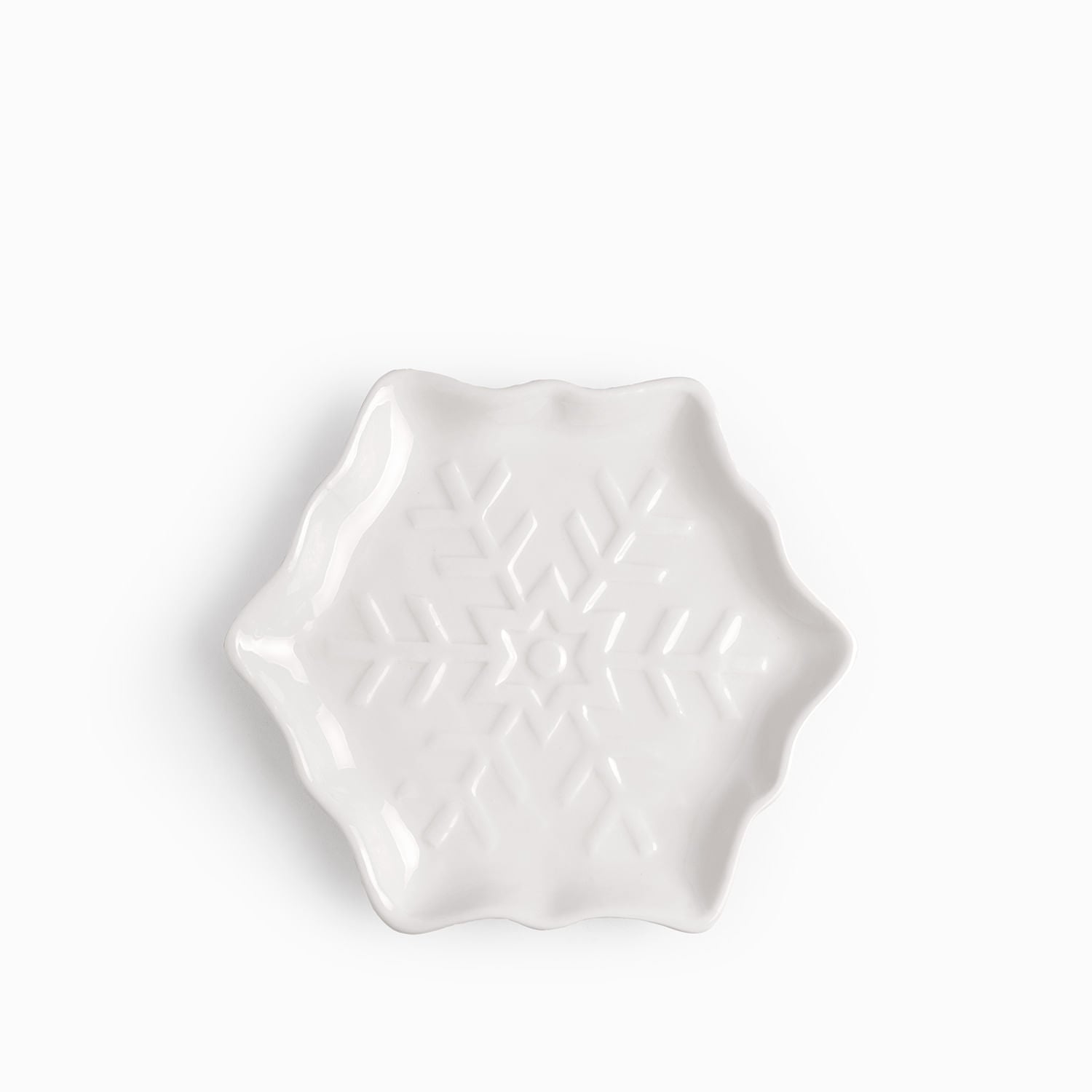 Plato snowflake blanco 19cm