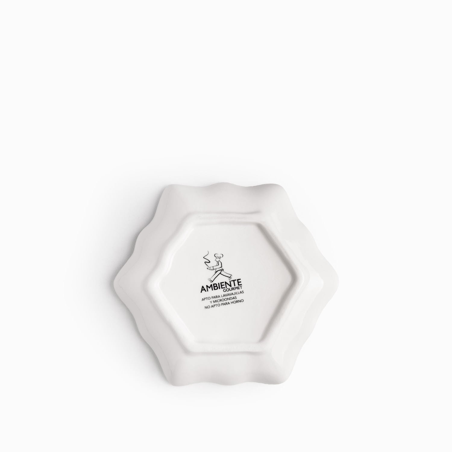 Plato snowflake blanco 14cm
