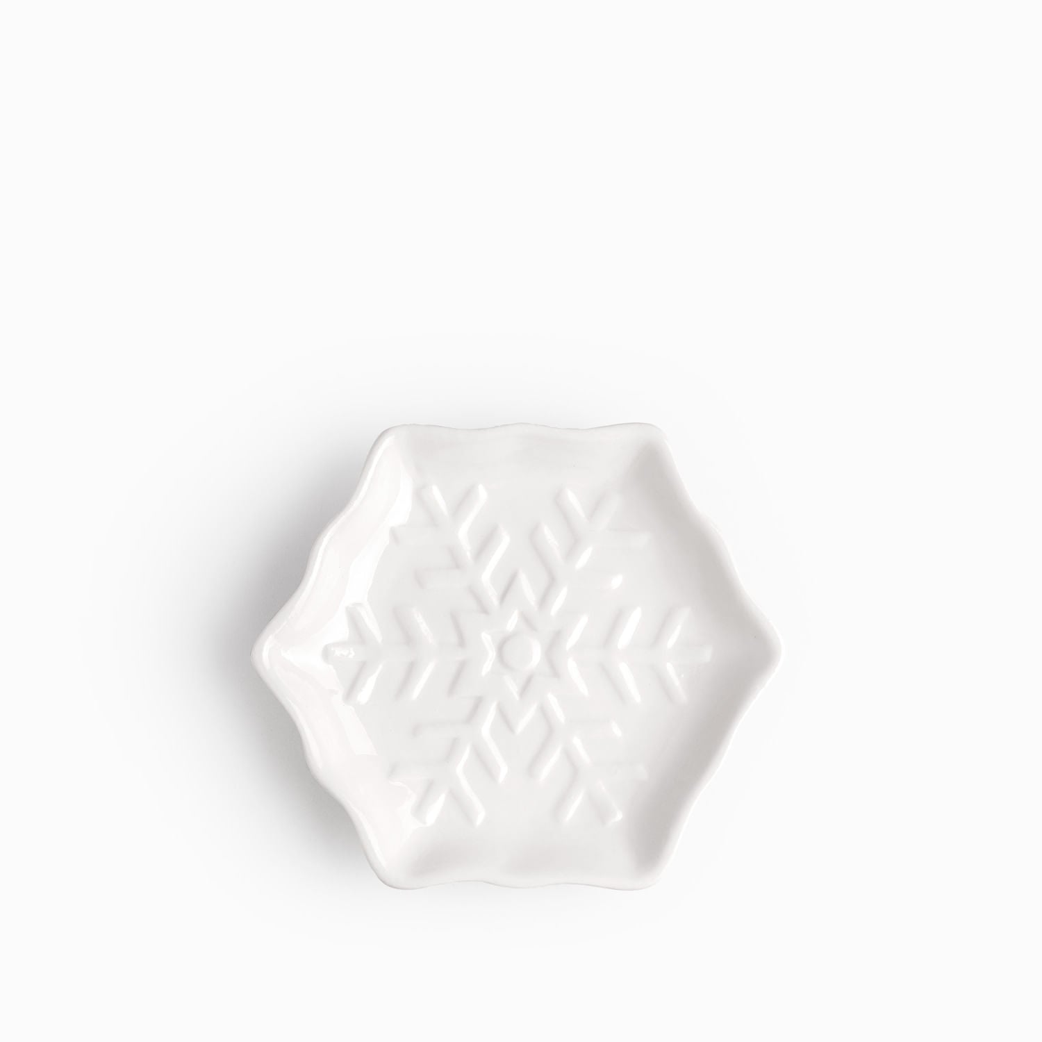 Plato snowflake blanco 14cm