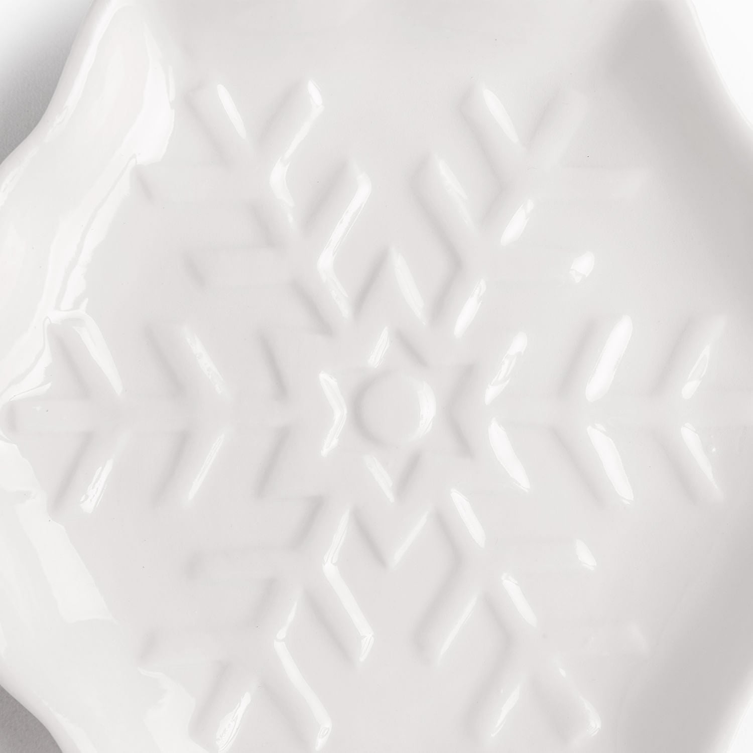 Plato snowflake blanco 14cm