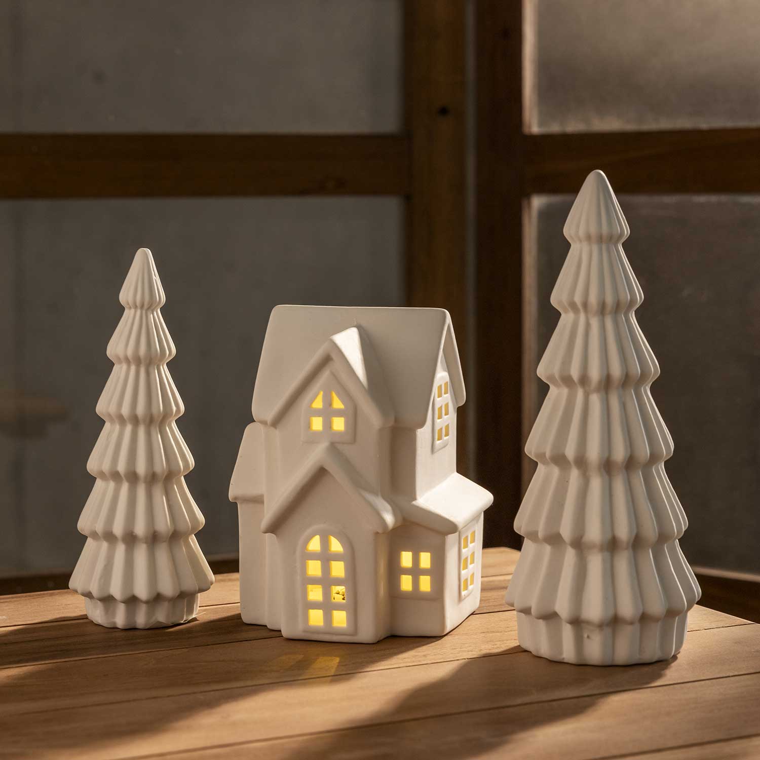 Casa navidad LED 14cm
