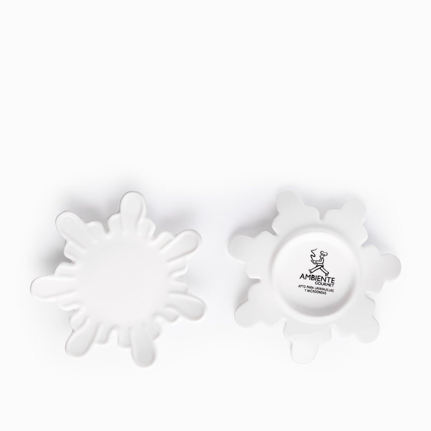 Plato Snowflake 13cm set x2