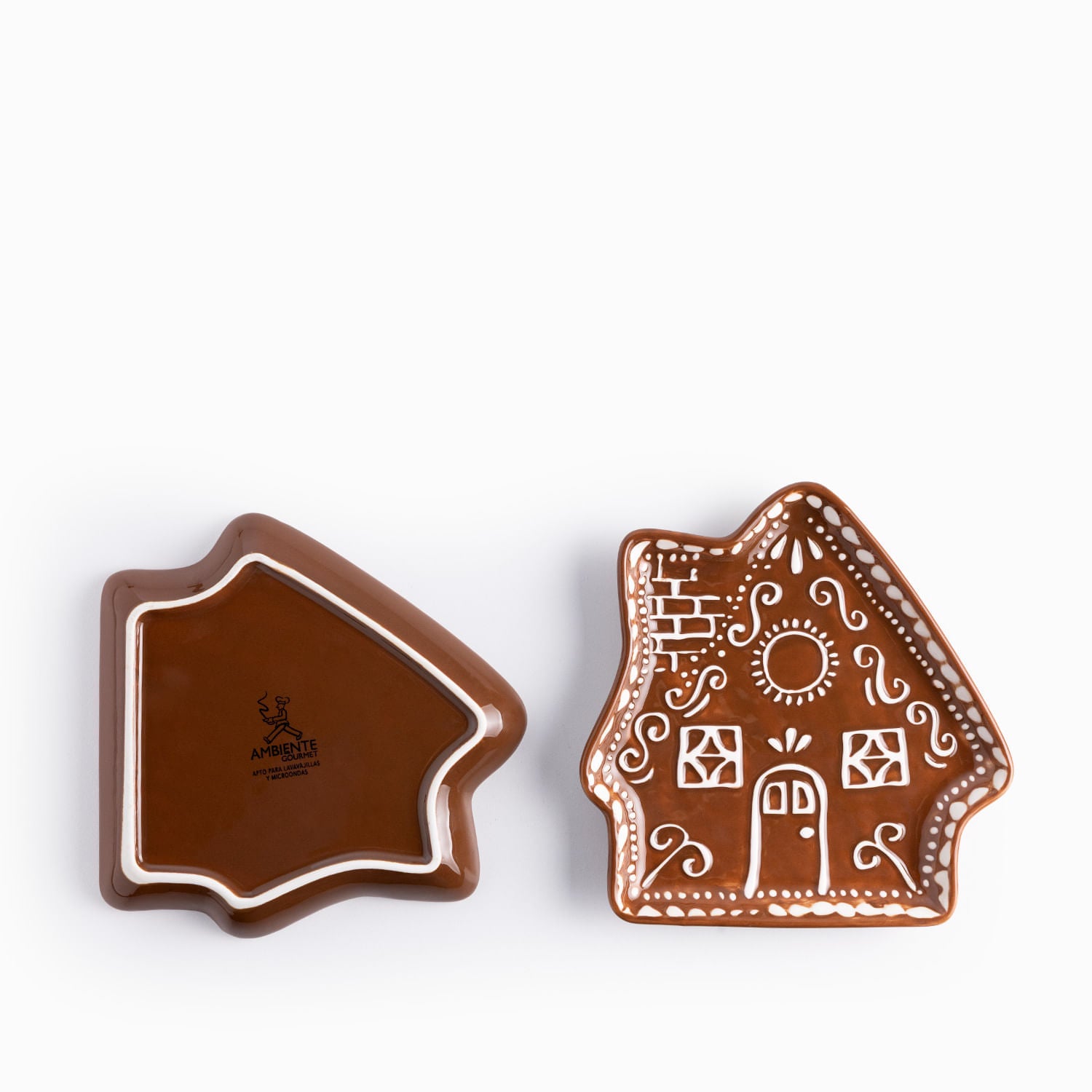Plato Gingerbread house 16cm set x2