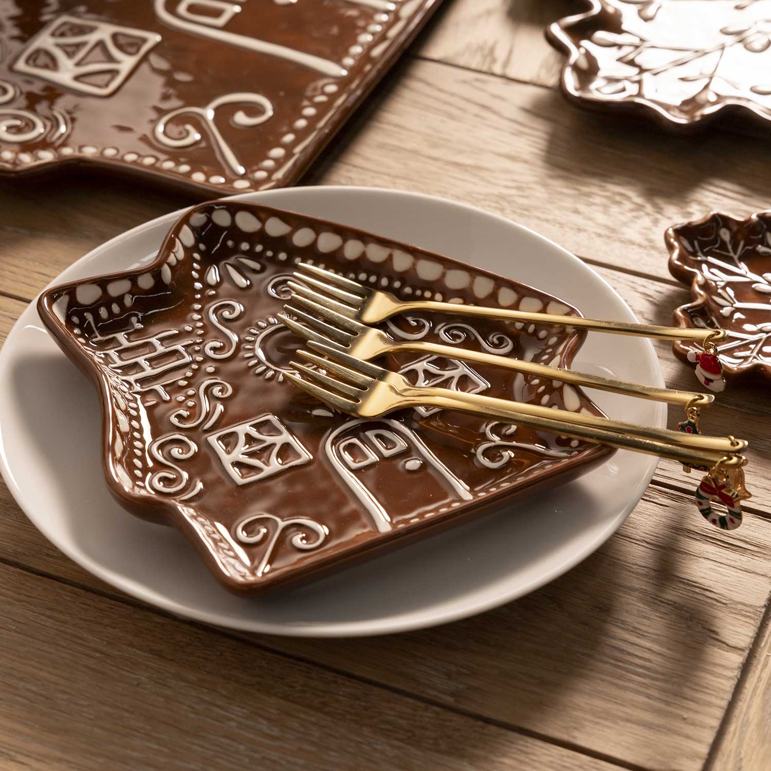 Plato Gingerbread house 16cm set x2