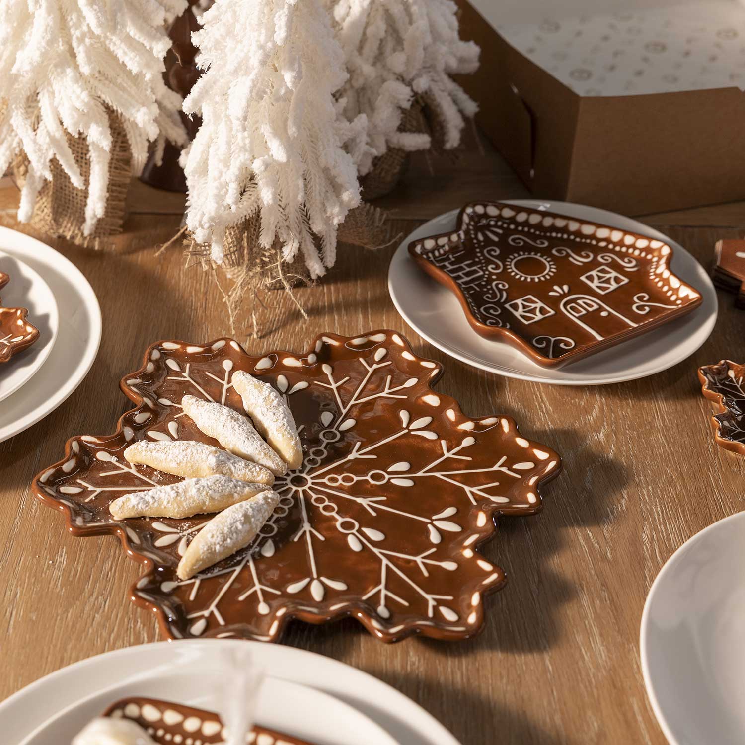 Plato Gingerbread house 16cm set x2