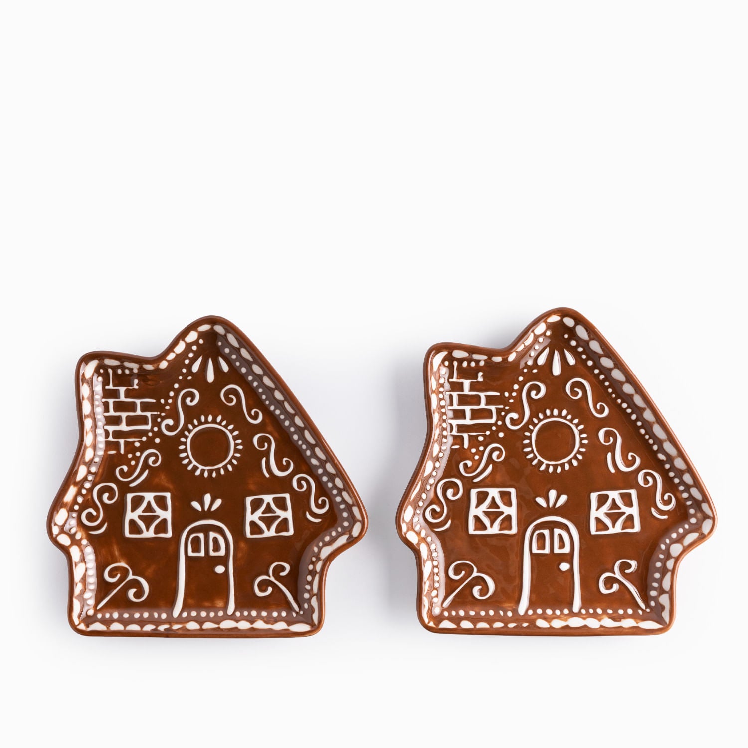 Plato Gingerbread house 16cm set x2