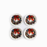 Portavasos Noche Buena snow set x4