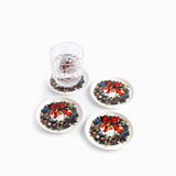Portavasos Noche Buena snow set x4