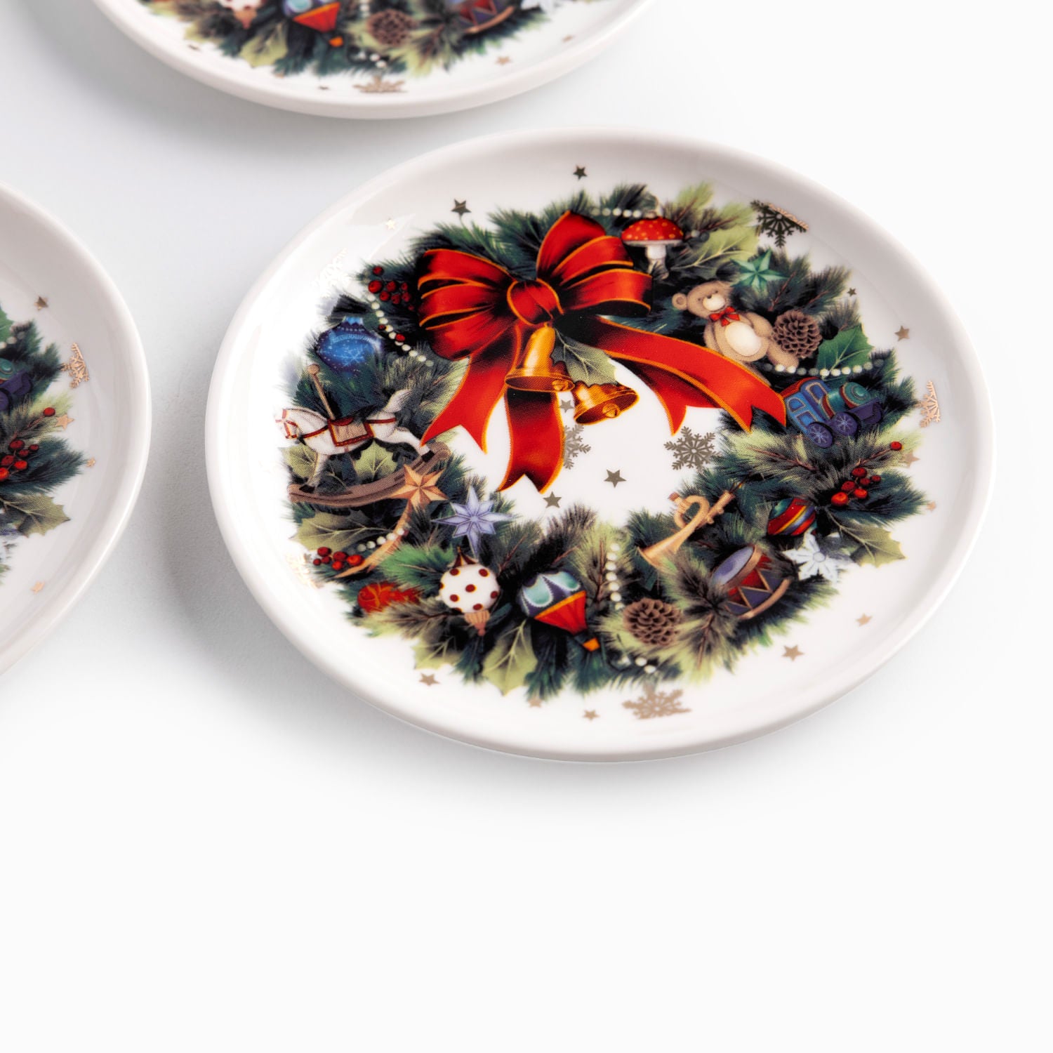 Portavasos Noche Buena snow set x4