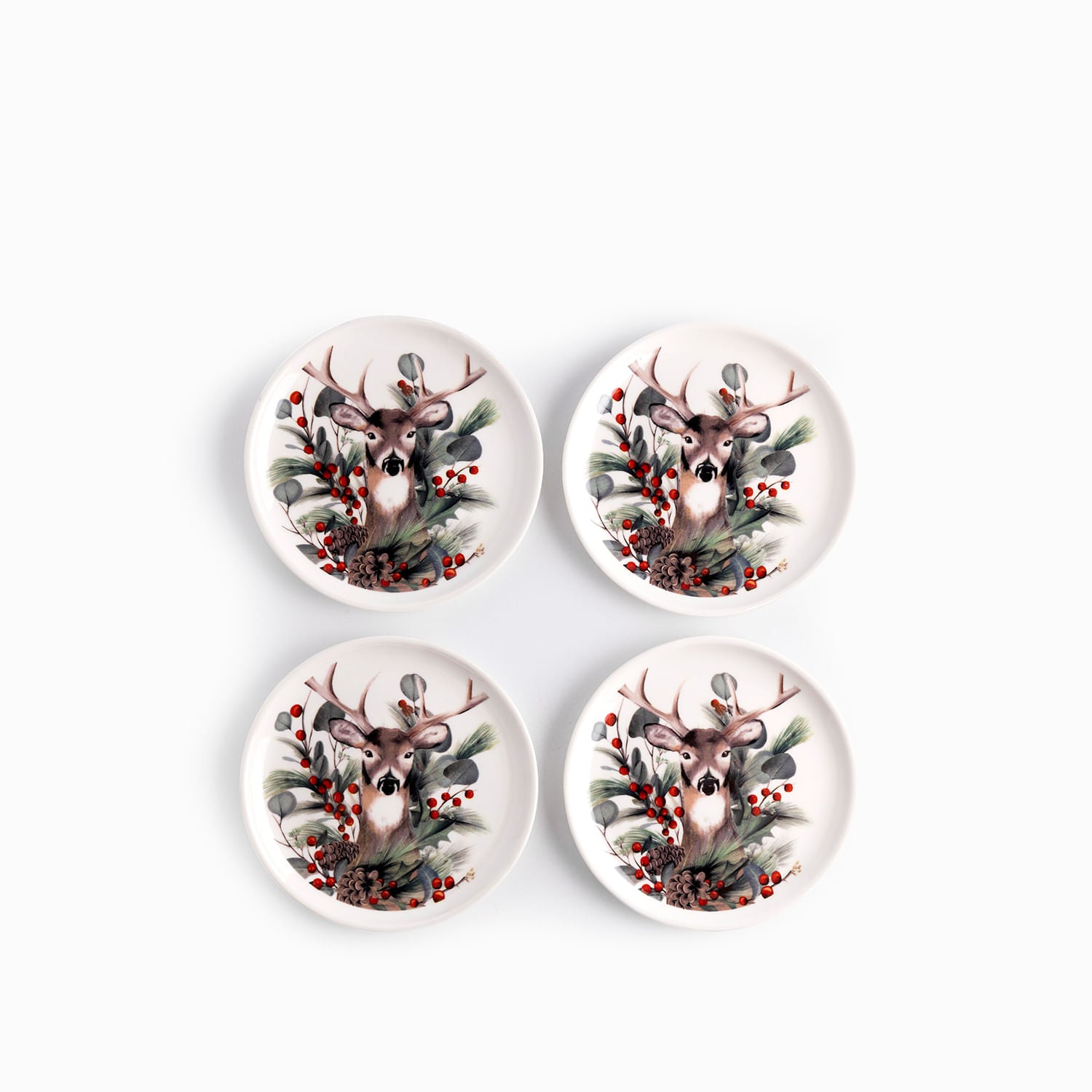 Portavasos Navidad Silvestre set x4