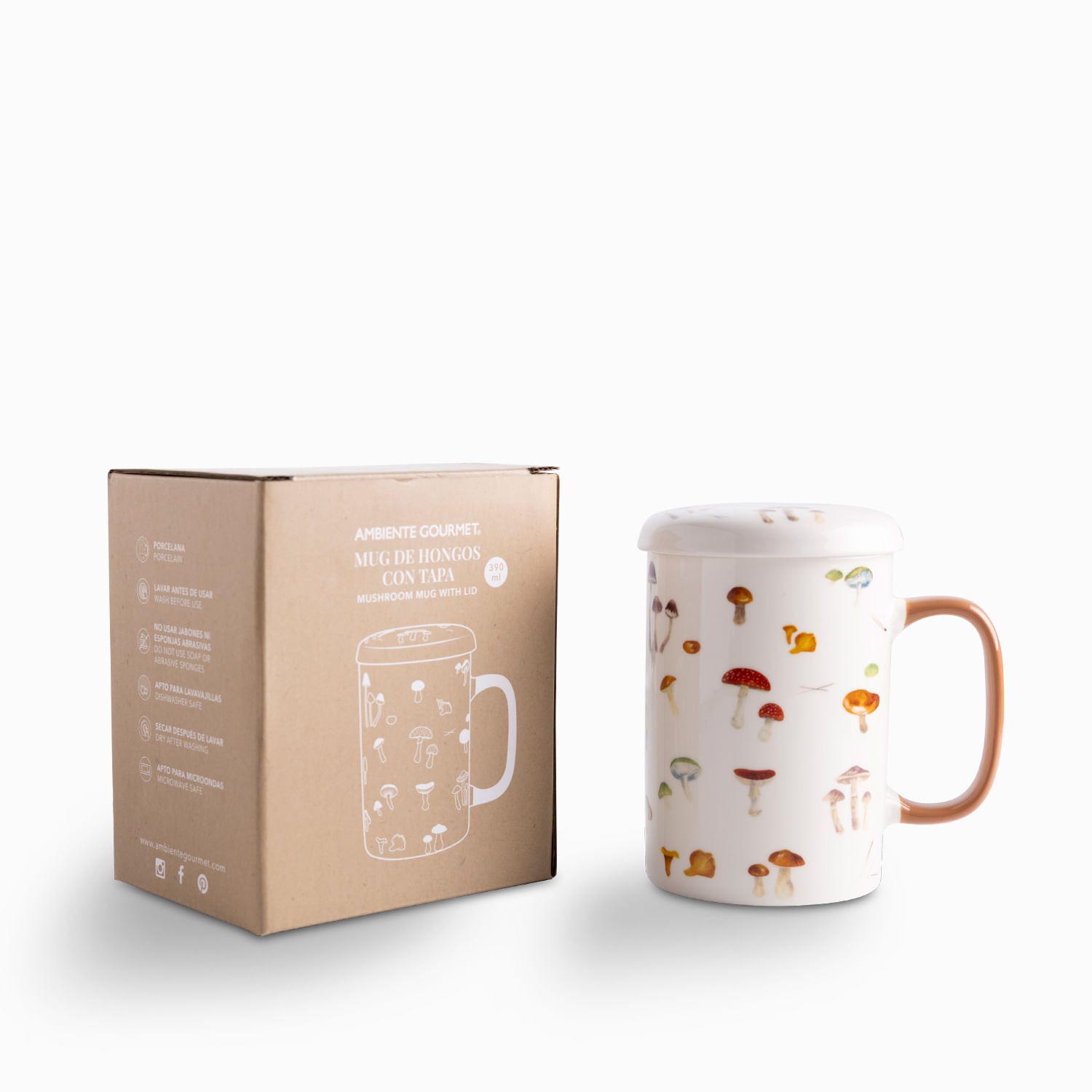 Mug Con Tapa Hongos