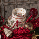 Tazón sopa Noche Buena Snow carousel santa 850ml set x2