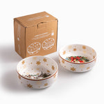 Tazón sopa Noche Buena Snow crownville 850ml set x2