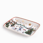 Bandeja Noche Buena snow ville 32cm
