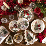 Plato mediano Noche Buena snow crownville 21cm set x2