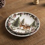 Plato mediano Navidad Silvestre Forest 20cm set x2