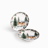 Plato mediano Navidad Silvestre Forest 20cm set x2