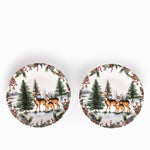 Plato principal Navidad Silvestre Forest 25cm set x2