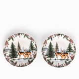 Plato principal Navidad Silvestre Forest 25cm set x2