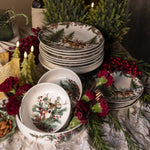 Plato principal Navidad Silvestre Forest 25cm set x2