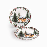 Plato principal Navidad Silvestre Forest 25cm set x2