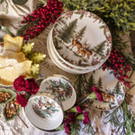 Plato principal Navidad Silvestre Forest 25cm set x2