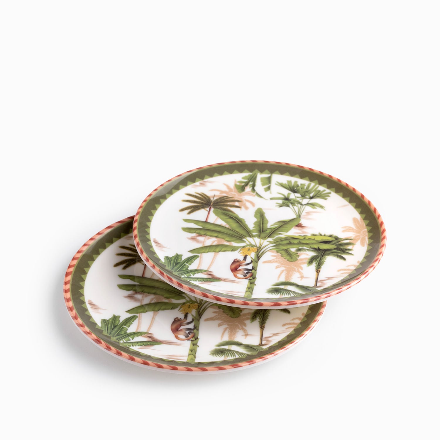 Plato Palmeras Mono 20 Cm Set X2