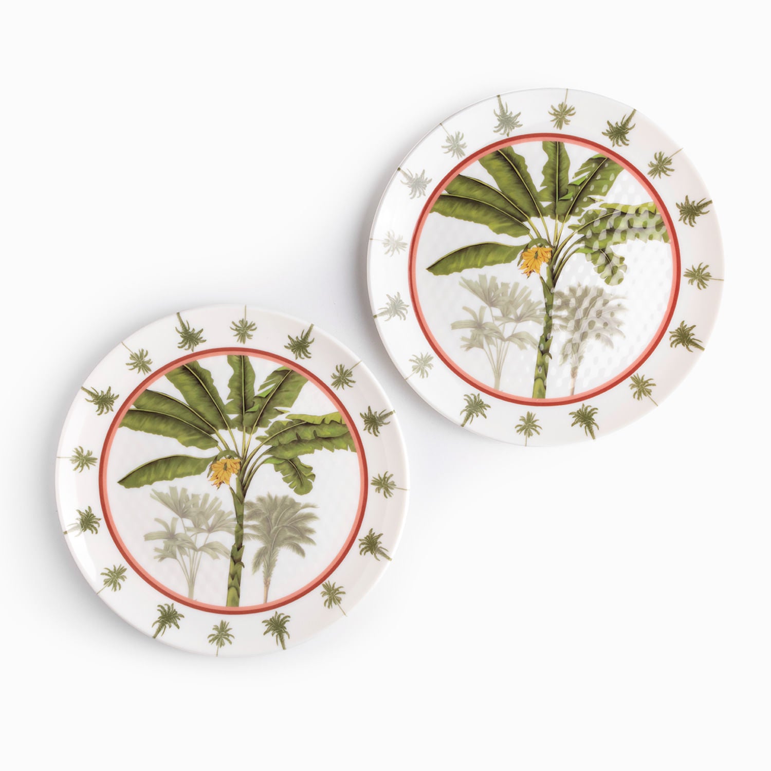 Plato Palmeras 26 Cm Set X2