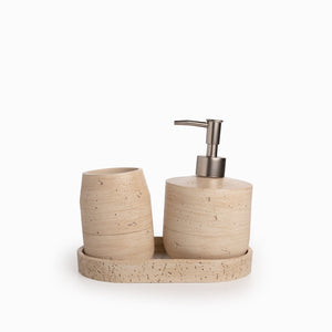 Set Bano Piedra Beige