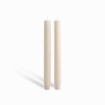 Velas Largas Rayas Ivory 27Cm Set X2