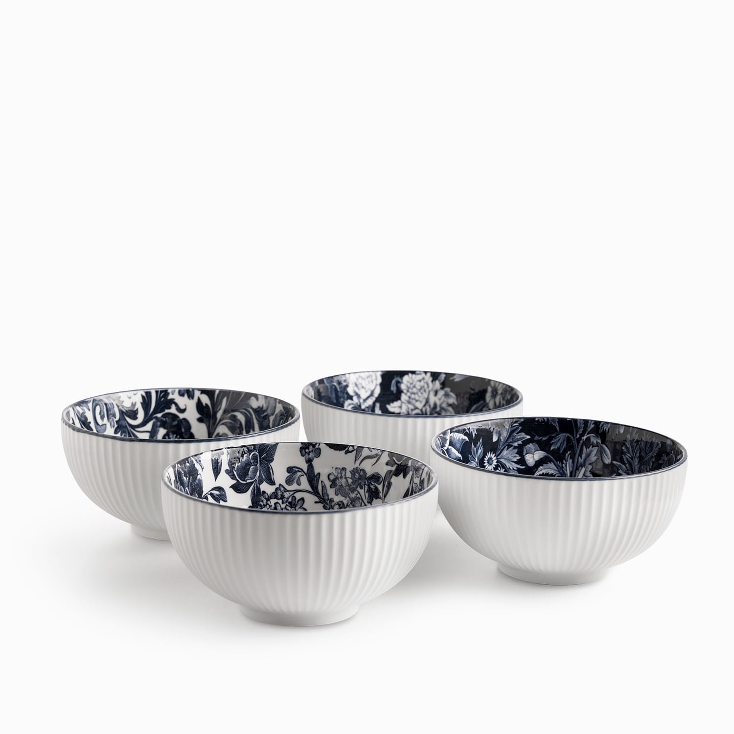 Tazón jardín índigo 15cm set x4
