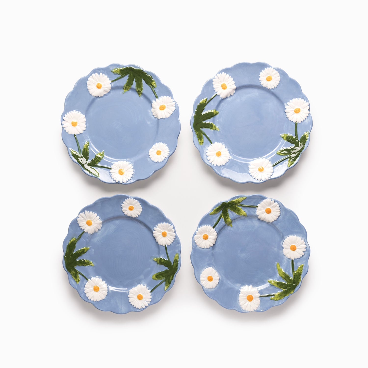 Plato mediano margarita 22cm set x4