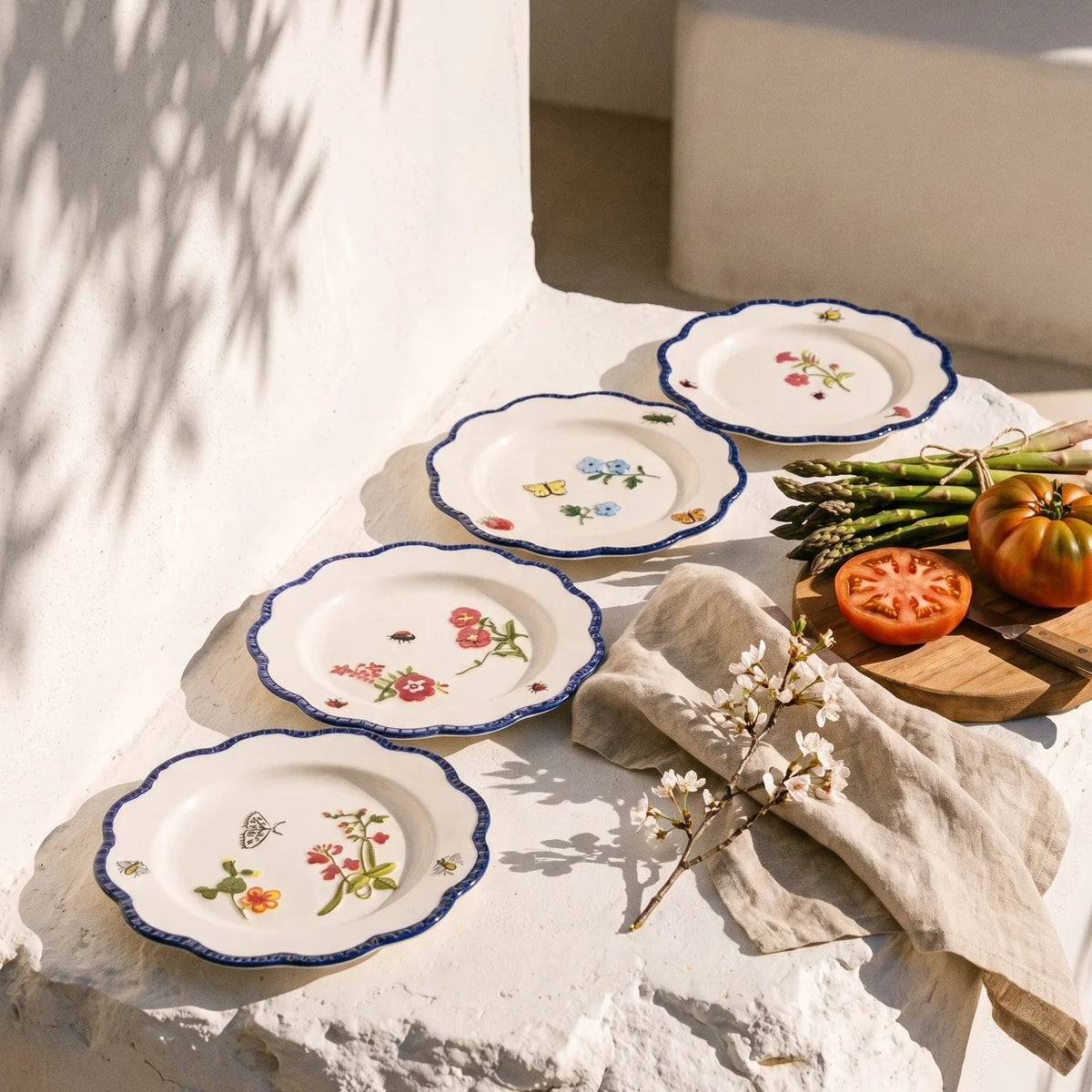 Plato mediano primavera 20cm set x4
