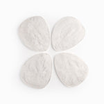 Portavasos en resina blanca set x4