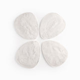 Portavasos en resina blanca set x4