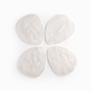 Portavasos en resina blanca set x4