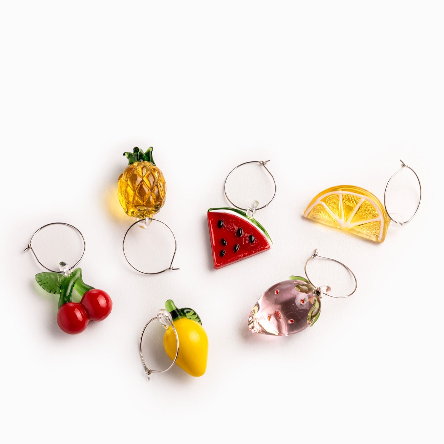 Identificadores de copas frutas set x6