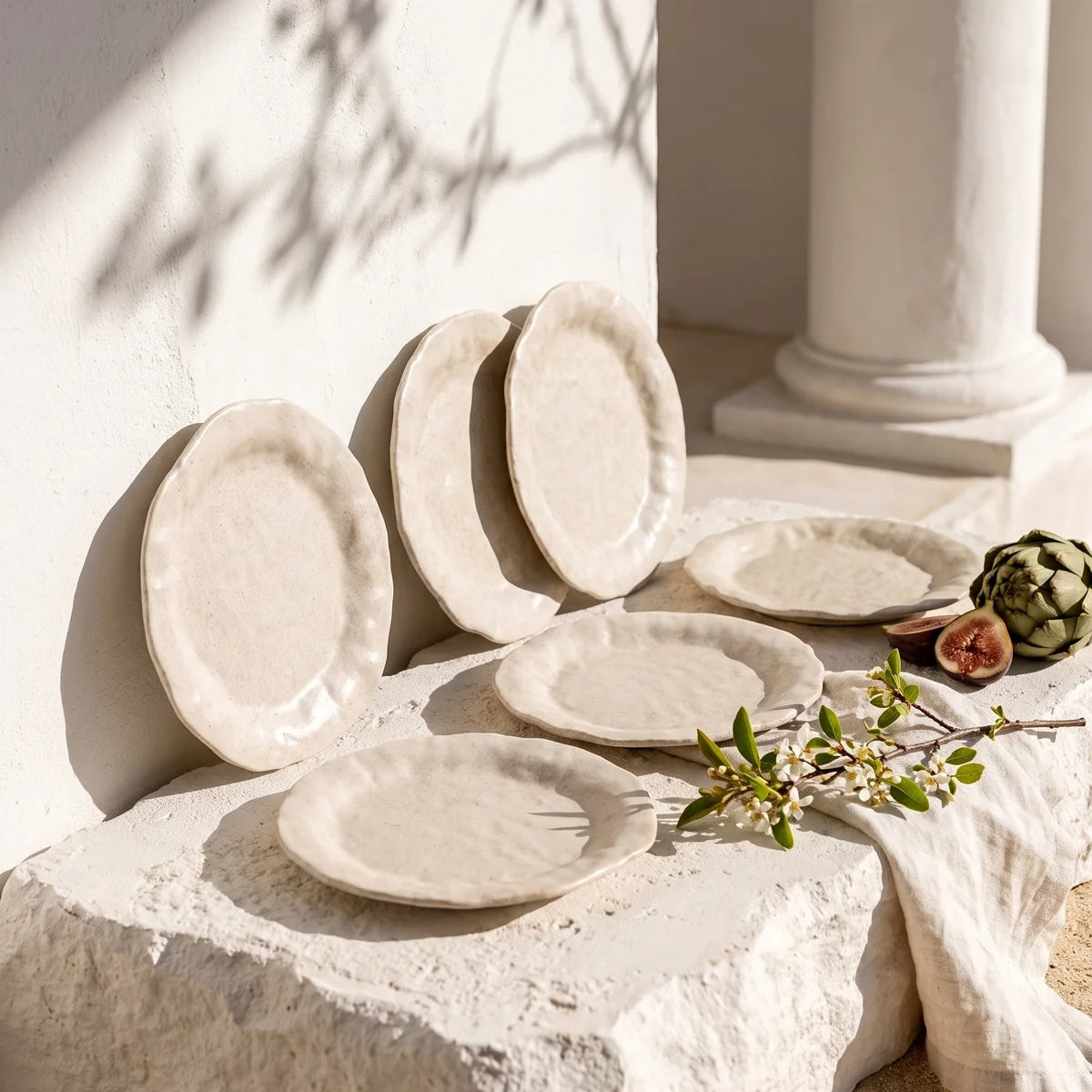 Plato mediano nahua 21cm set x4