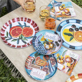 Platos melamina serie cocteles set x8