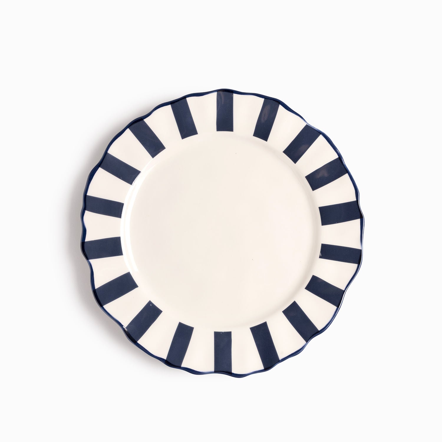 Plato principal líneas azul 27cm