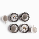 Pocillo y plato Alma Silvestre set x4