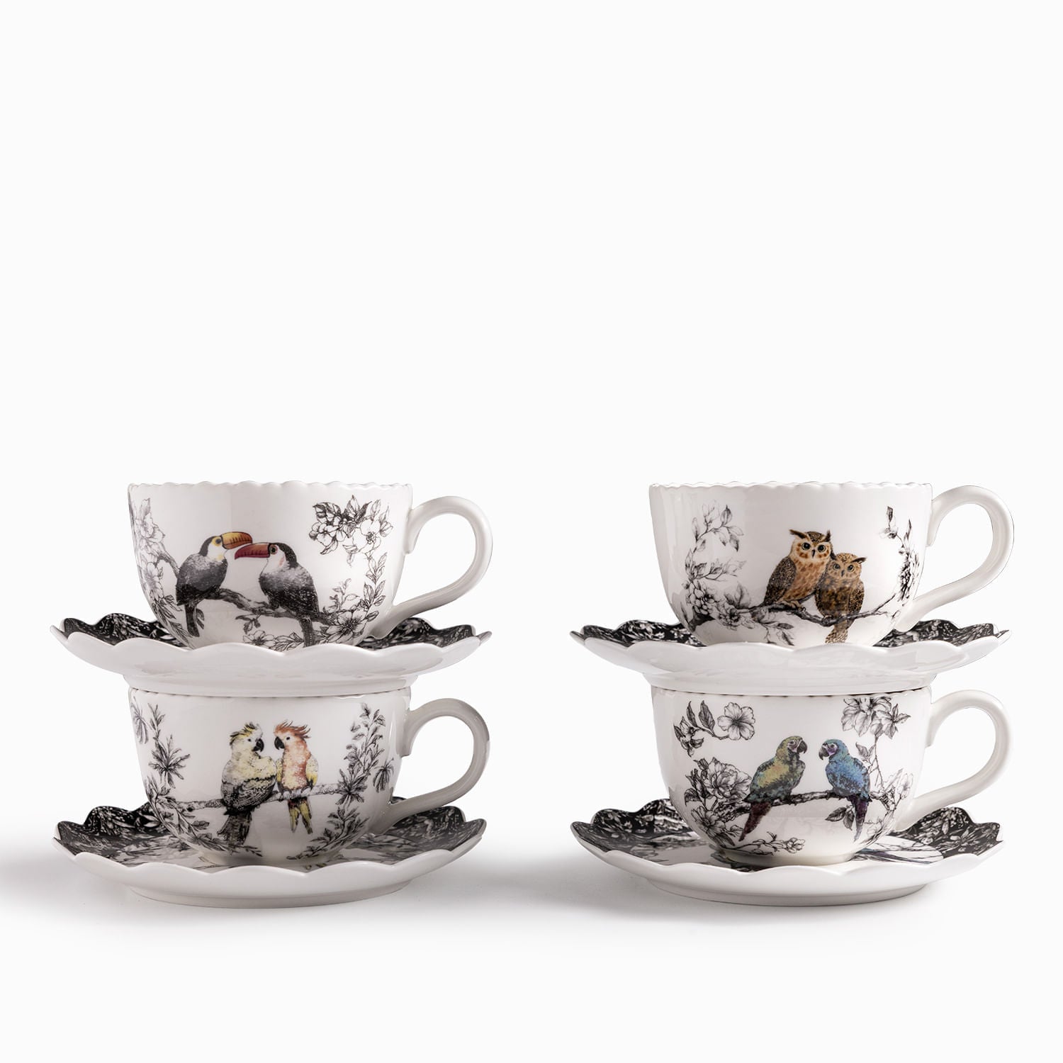 Pocillo y plato Alma Silvestre set x4
