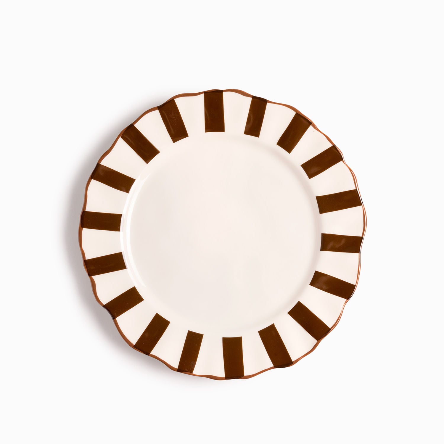 Plato principal líneas café 27cm