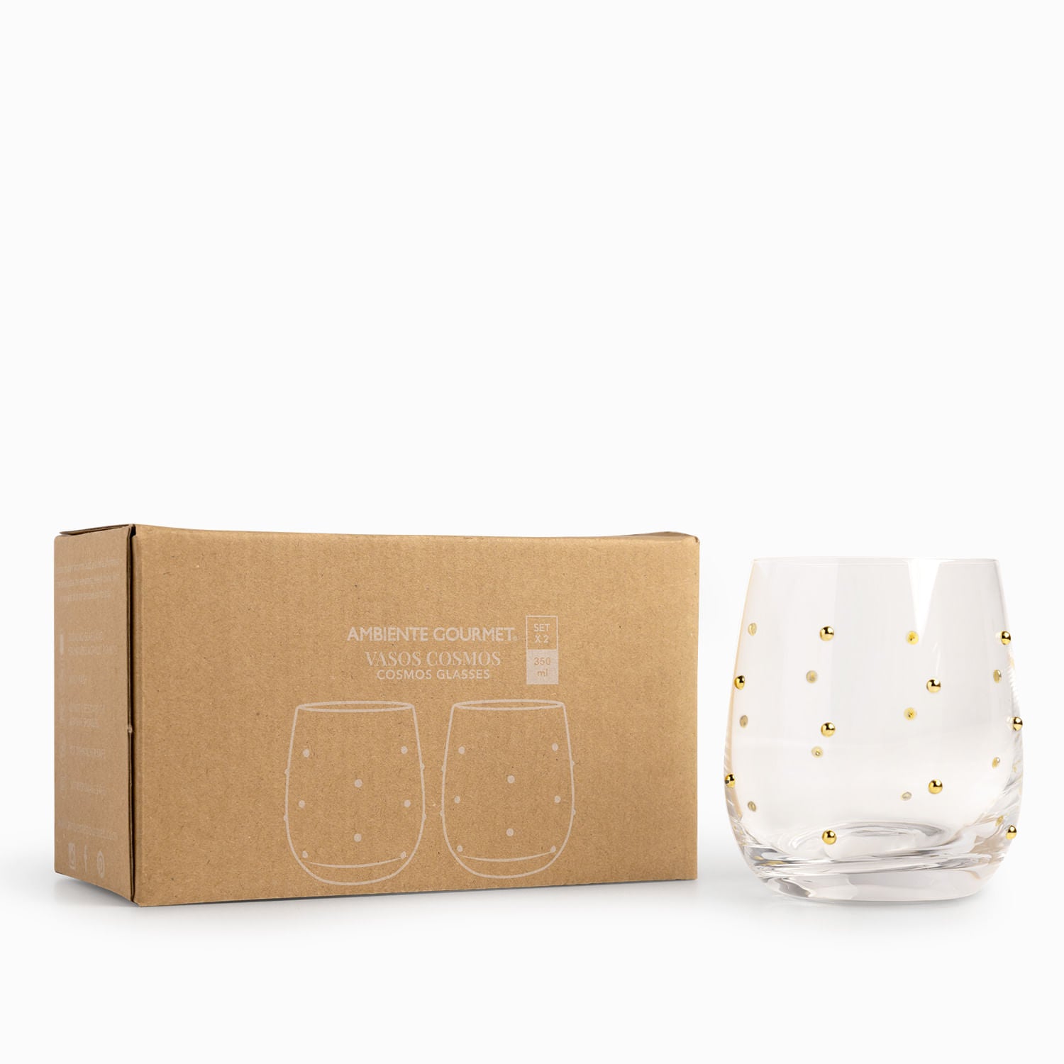Vaso Cosmos 350ml set x2