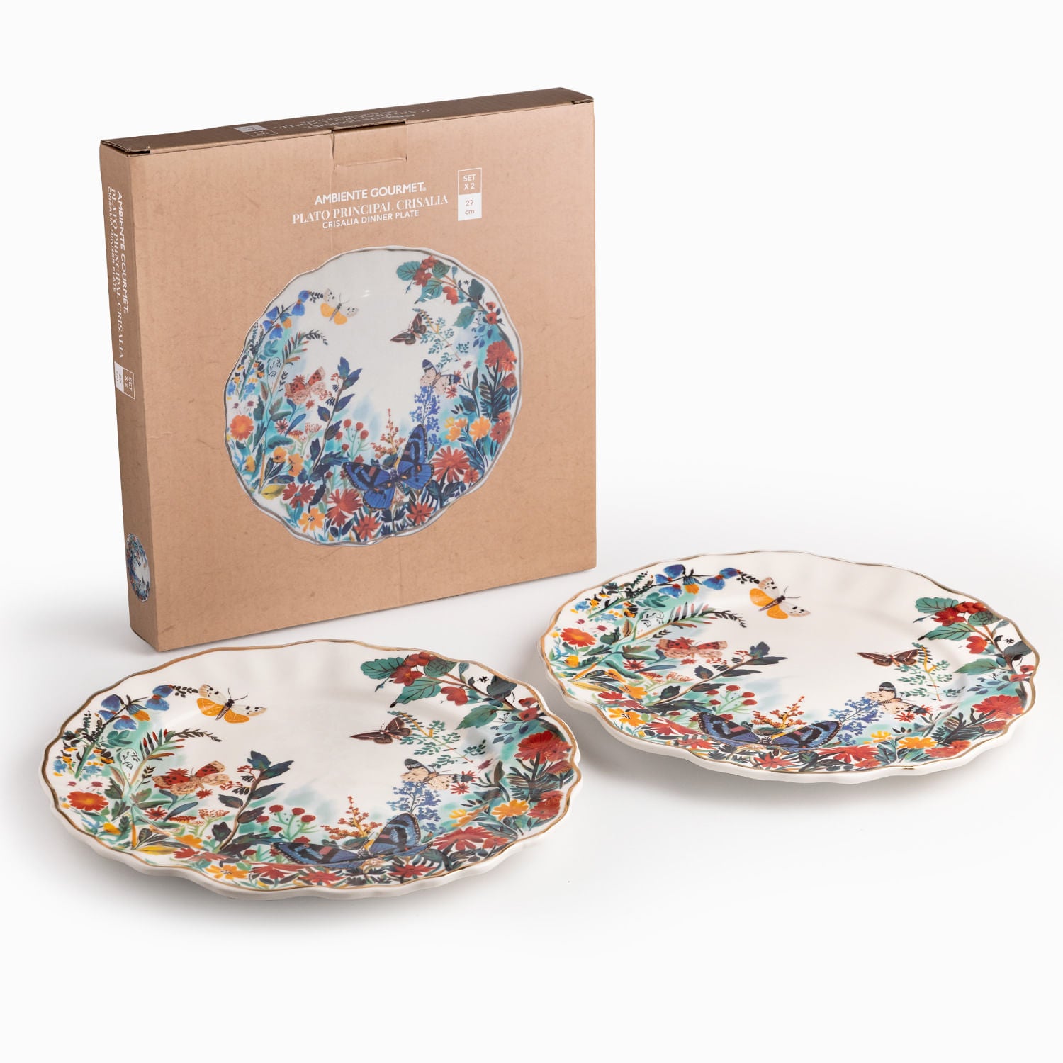 Plato principal Crisalia 27cm set x2