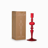 Candelabro luz de Noche Buena rojo 24.5cm
