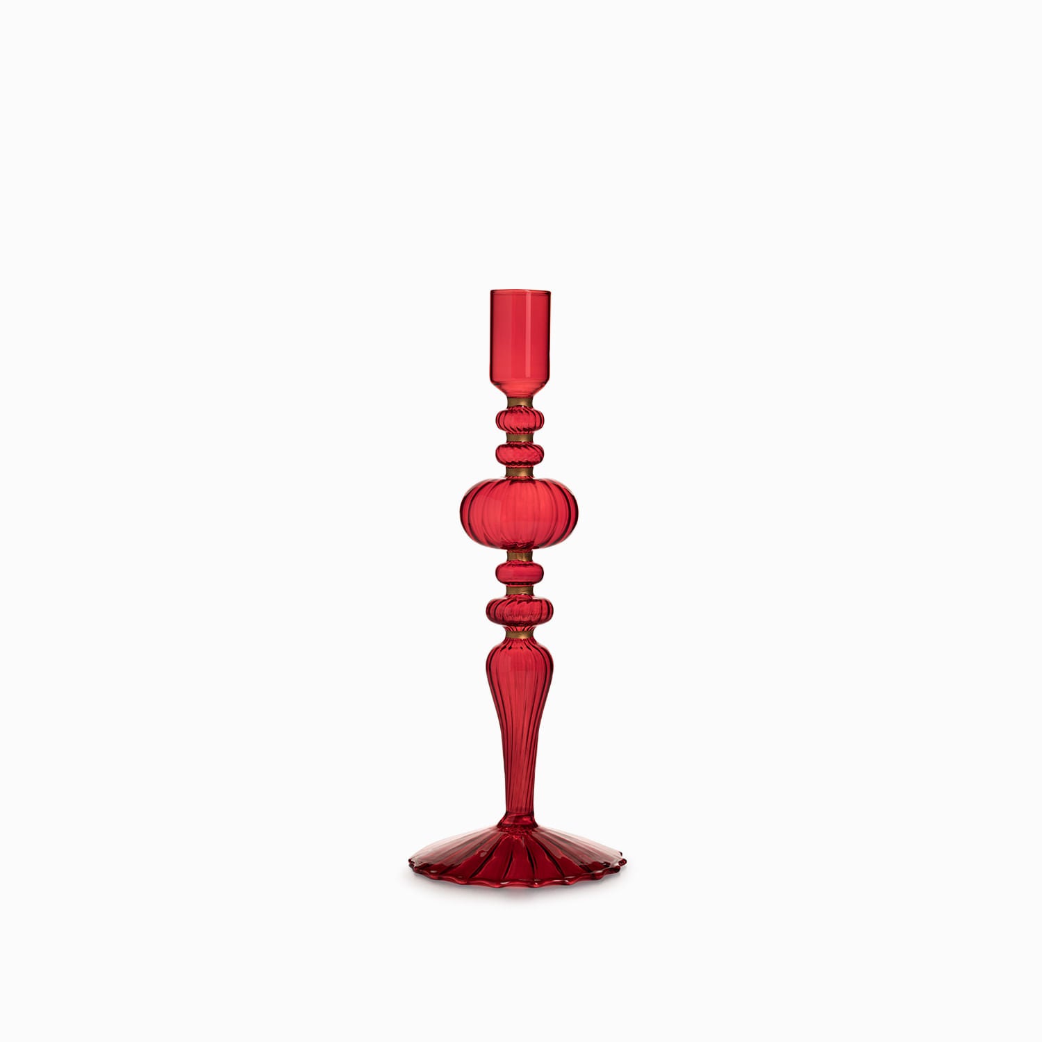 Candelabro luz de Noche Buena rojo 24.5cm
