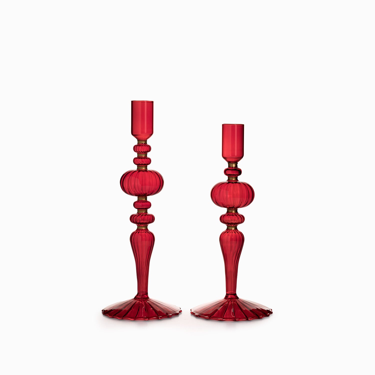 Candelabro luz de Noche Buena rojo 24.5cm