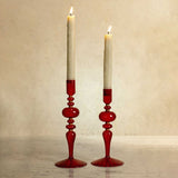 Candelabro luz de Noche Buena rojo 21.4cm