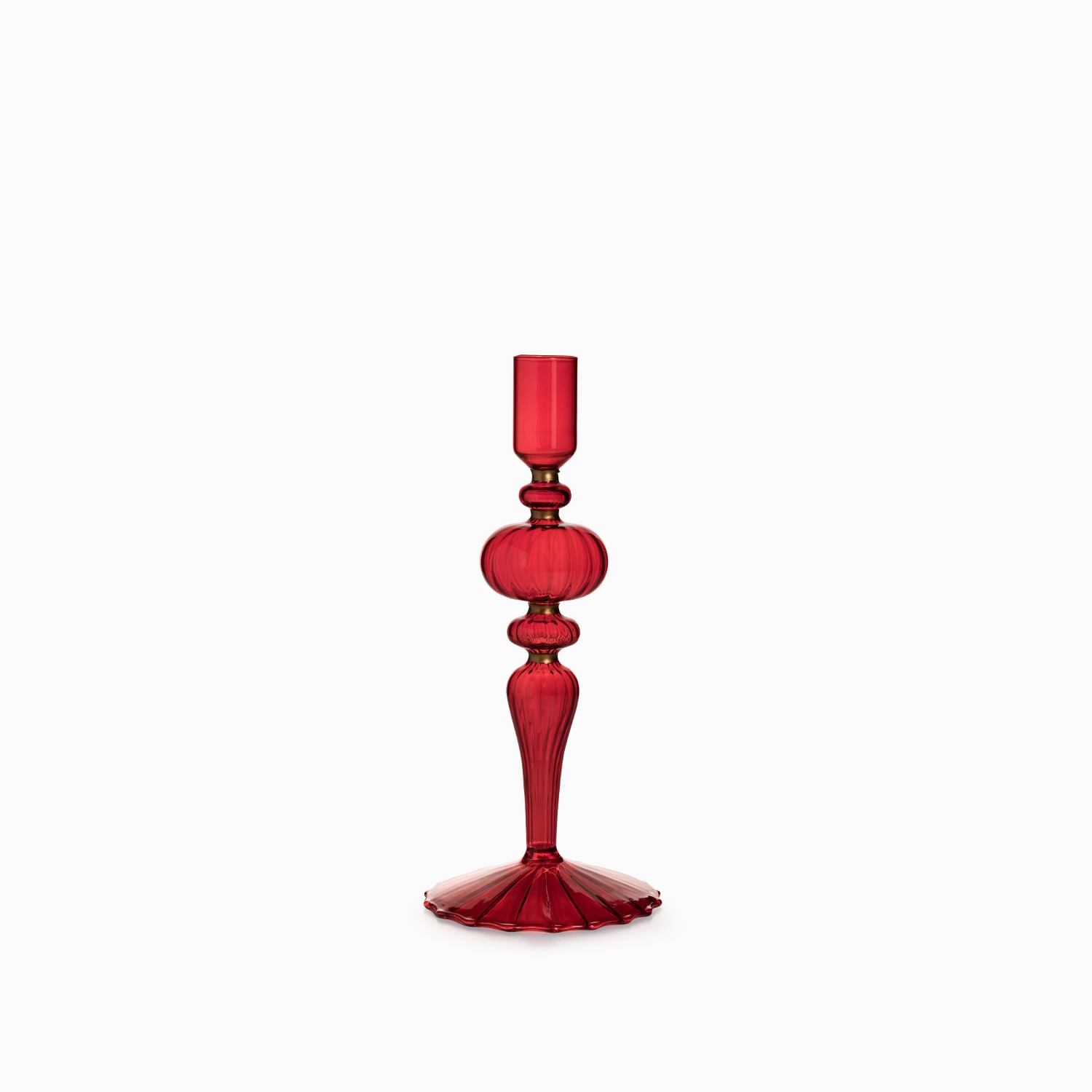 Candelabro luz de Noche Buena rojo 21.4cm